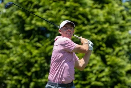Rory McIlroy swings in Charlotte.